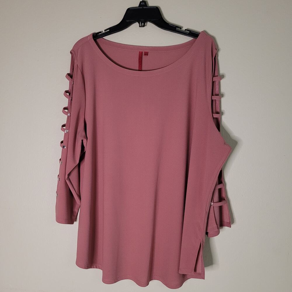Love Scarlett Women's Peach Long Sleeve Shirt - 2XL